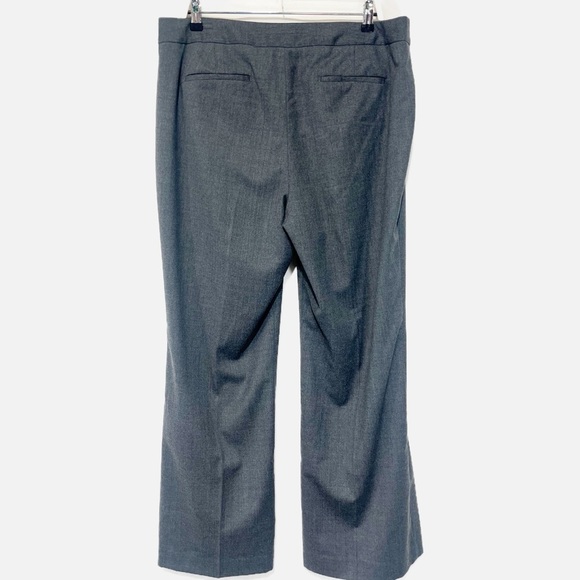 NWT Talbots Gray Windsor Curvy Wool Pants Trousers High Rise Wide Leg Size 16 - Picture 3 of 11